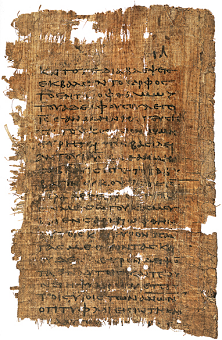 One of only three Greek manuscripts of the Gospel of Thomas